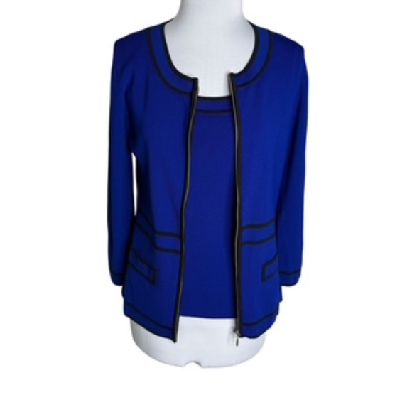 NWOT Cable & Gauge 2pc Royal Blue/Black Shell and Full Zip Jacket Size L - Picture 1 of 12